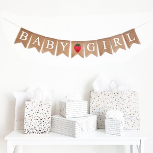 Strawberry Baby Shower Decor |Strawberry Party Decoration | Custom Summer Baby Shower Decor | Strawberry Theme Party Banner | Berry Sweet