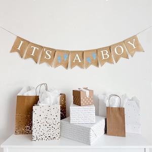Es ist ein Junge Banner | Junge-Babyparty-Dekorationen | Gender Reveal Party | Babypartydekorationen | Gender Reveal Party Decor | Jute-Banner