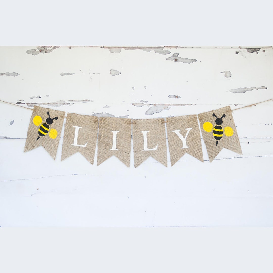 Bumble Bee Custom Baby Shower Banner Bumble Bee Personalized - Etsy