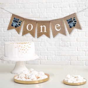 Woodland Party Decorations | 1st Birthday Decorations | Baby First Birthday | Woodland Party Theme | High Chair Banner | One Banner
