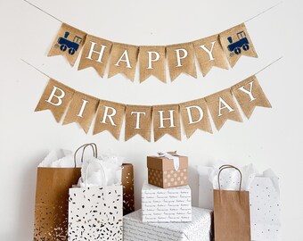 Happy Birthday Banner | Train Birthday Party Decorations | Train Party Decorations | Customizable Banner