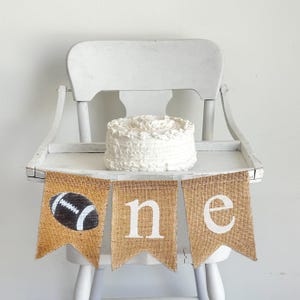 Football 1st Birthday Decorations | Baby Boy First Birthday | 1st Year Down | High Chair Banner | Football 1st Birthday | Rookie Of The Year