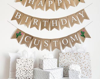 Faixa de Aniversário com Tema Mexicano | Festa de Aniversário Mexicana | Decoração de Festa com Cactos | Faixa Personalizada | Decorações para Festa de Aniversário Mexicana