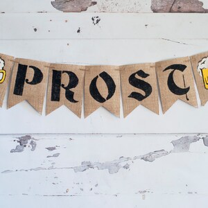 Cheers Banner, Prost, Beer Festival Sign, Oktoberfest Banner, Beer Decor, Bar Sign B361 image 2