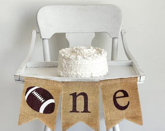 Football 1st Birthday Decorations | Baby Boy First Birthday | 1st Year Down | High Chair Banner | Football 1st Birthday | Rookie Of The Year