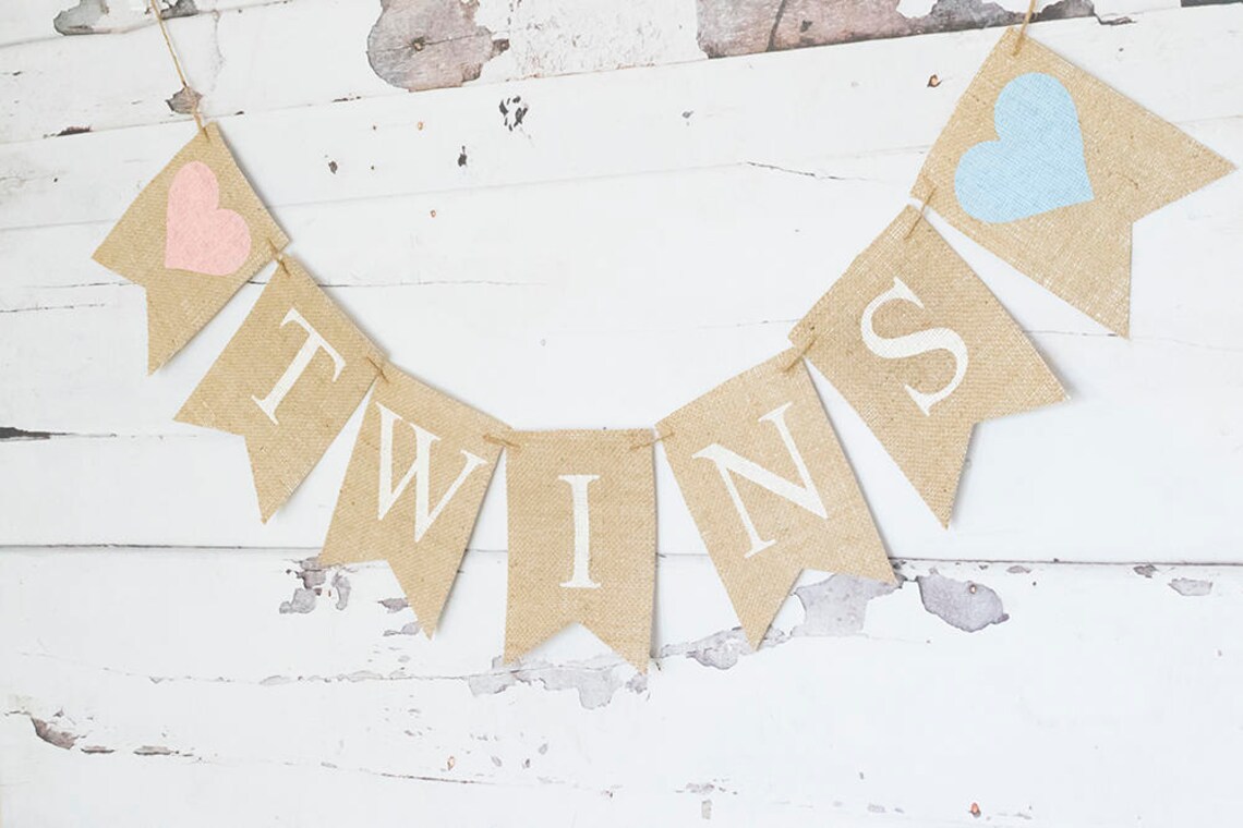 Twins Banner Twins Baby Shower Decor Baby Shower Decoration | Etsy
