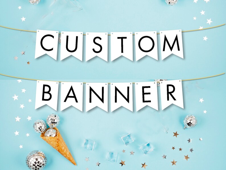 Custom Cardstock Banner Personalized Banner Design Your Own Etsy