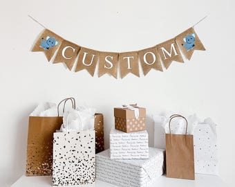 Elephant Baby Shower Decorations | A Little Peanut is On The Way | Custom Banner | Elephant Decorations for Nursery  | Elephant Banner