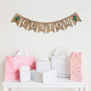 Cactus Banner | Cactus Baby Shower | Fiesta Party Decorations | Summer Birthday Theme | Custom Banner | Succulent Party Decorations