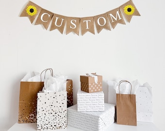 Boho Baby Shower | Summer Party | Custom Birthday Banner | Sunflower Theme | Sunflower Bridal Shower | Garden Party Decoration