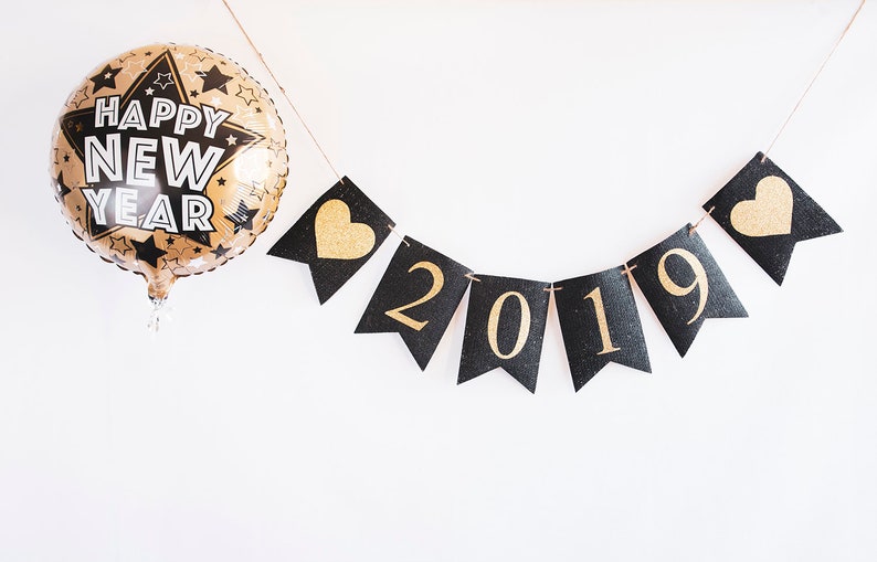 B211 BAL019 Happy New Year Sign New Year Banner New Years Ever Banner New Year Eve Decorations 2020 New Year/'s Party Banner