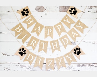 Dog Birthday Party Decorations, Personalized Pet Party Banner, Puppy Party Decor, Dog Themed Party Decorations, Dog Happy Birthday, B956