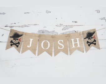 Pirate Birthday Party Personalized Banner, B330