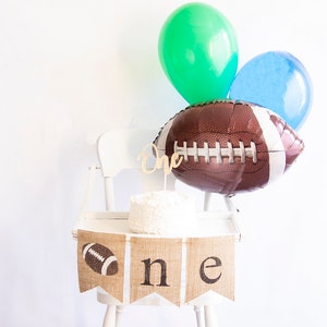 Football First Birthday Decor, Football Party Decor, Football Banner, Football One Year Party Pack, Football Birthday Kit, COL006