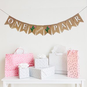 Cactus Party Decor | Twin First Birthday Theme | Twin Baby Shower Ideas | Cactus Birthday Party | High Chair Banner | Gender Reveal