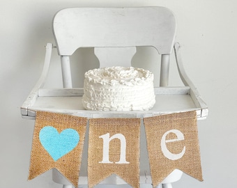 Junge 1. Geburtstag Dekorationen | Kinderhochstuhl Banner | Baby Erster Geburtstag | Cake Smash Dekorationen | 1. Geburtstag Dekor | Blauer erster Geburtstag