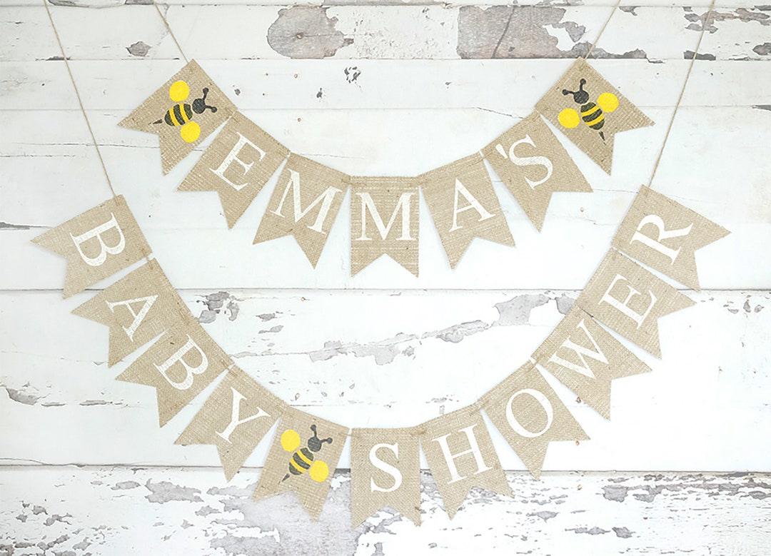 Bumble Bee Baby Shower Decor Bumble Bee Banner Customized - Etsy