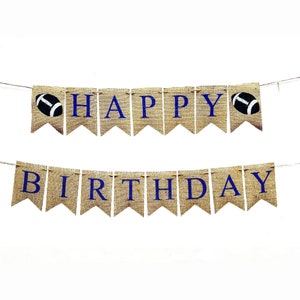 Football Birthday Party Decorations, Happy Birthday Banner, Football Birthday Banner, Football Banner B1252