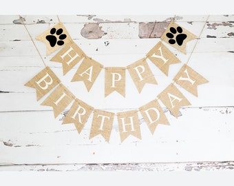 Dog Birthday Party Decorations, Dog Party Banner, Puppy Party Decor, Puppy Banner, Pet Themed Party Decorations, Dog Happy Birthday, B954