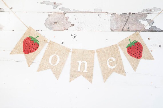 Strawberry 1st Birthday Party Decor, Summer Birthday Decoration, Strawberry  Birthday Party Decor, Strawbery Highchair Banner, B745 