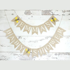 Bumble Bee Baby Shower Decor, Bumble Bee Banner, Customized Bee Baby ...