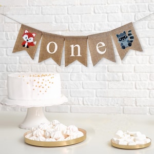 Woodland Party Decorations | 1st Birthday Decorations | Woodland Party Theme |One Banner, High Chair Banner | Baby First Birthday