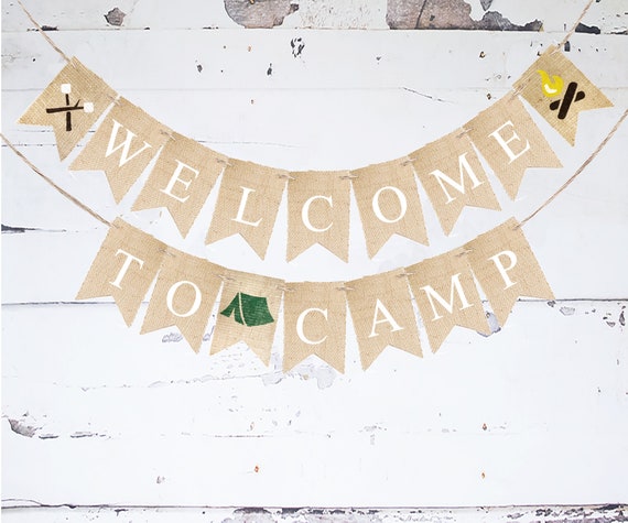 Welcome to Camp Banner Camp Sign Summer Camp Decorations - Etsy