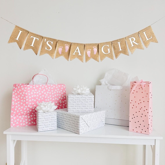 NATOSU Oh Baby Decorazione per Baby Shower, Festa per rivelare Il Genere, Decorazione con Ghirlanda e Striscione, Decorazione per Baby Shower, rivelazione di Genere per Il Bambino, Decorazione Torta