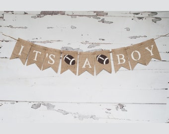 It's A Boy Banner, Football  Banner, Football Baby Shower Banner, Baby Boy Banner, Gender Reveal Banner, Baby Shower Banner, B118