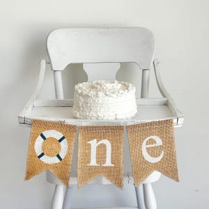 Nautical Decor | First Birthday | Under the Sea Party Decorations |Ocean Theme | 1st Birthday Banner | Boat Theme Party |Burlap Banner