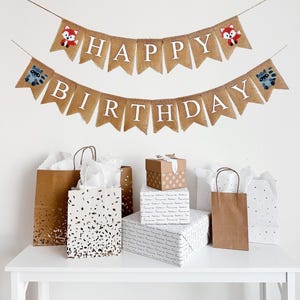 Woodland Happy Birthday Banner | Woodland Birthday Party | Fox Party Decorations | Forest Animals Party Decor
