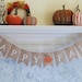 Happy Fall Burlap Banner, Fall Banner, Fall Decor, Fall Photo Prop, B095 