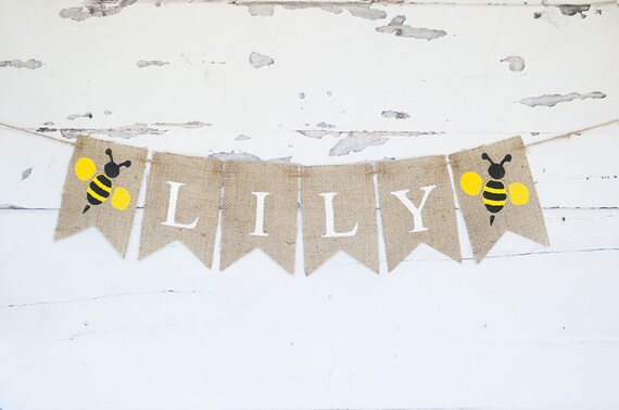 Bumble Bee Custom Baby Shower Banner Bumble Bee Personalized | Etsy