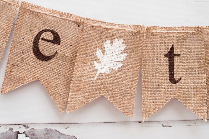 Give Thanks Banner, Thanksgiving Banner, Give Thanks Burlap Banner, Thanksgiving Decor, Thanksgiving Photo Prop B017 image 3
