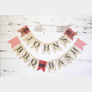 BBQ Party | BBQ Banner | Barbecue Party Decorations |  Baby Shower Sign | BBQ Bash
