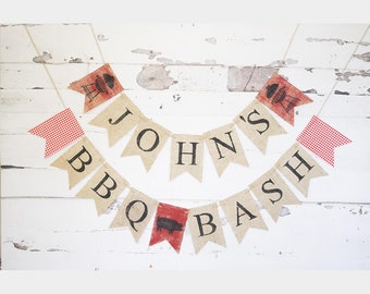 BBQ Party | BBQ Banner | Barbecue Party Decorations |  Baby Shower Sign | BBQ Bash