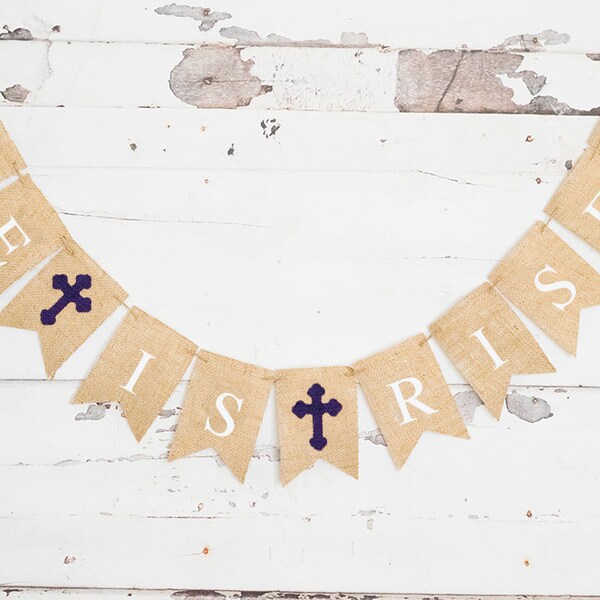 He is Risen Banner Etsy