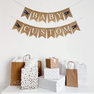 Airplane Baby Shower | Airplane Party Decorations | Aviation Nursery Decor | Boy Baby Shower Decorations | Plane Decor | Custom Banner