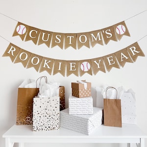 Baseball Party Decorations, Rookie Year 1st Birthday, Baseball Birthday, Rookie Year Birthday Party, Custom Banner, Baseball 1st Birthday