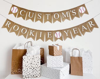 Decorazioni per feste a tema baseball, primo compleanno da esordiente, compleanno a tema baseball, festa di compleanno da esordiente, striscione personalizzato, primo compleanno a tema baseball
