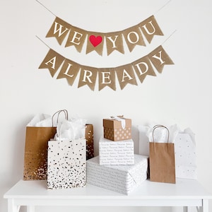 Baby Shower Decorations | Baby Announcement | Gender Reveal |  Neutral Gender Reveal Decorations | Mama to Be | We Love You Already Banner