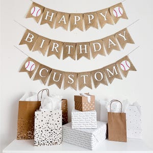 Baseball Party Decorations | Happy Birthday Banner | Rookie of the Year | Custom Baseball Birthday Party Banner | Personalized Baseball Sign