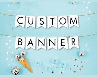 Custom Cardstock Banner, Personalized Banner, Design Your Own Banner, DIY Banner, Burlap Banner, P160