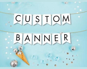 Personalisiertes Banner, Personalisiertes Banner, DIY Banner, Jute Banner, P160