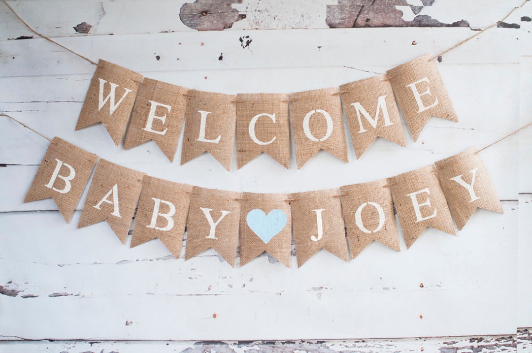 Baby Personalized Banner Baby Shower Name Banner Etsy