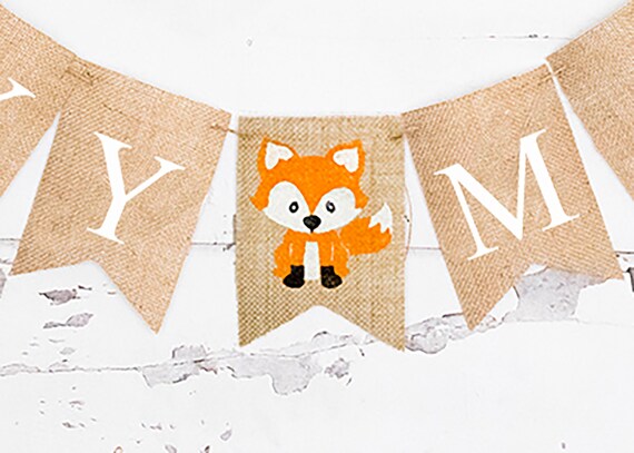Fox Baby Shower Decorations Woodland Themed Baby Shower Etsy