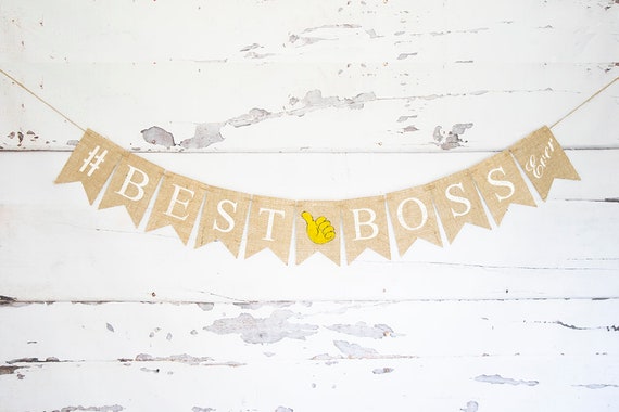 Boss Day Gift Best Boss Ever Banner Boss Decor Boss Etsy