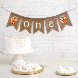 Woodland First Birthday | Woodland Party Decoration | 1st Birthday Decorations | Woodland Party Theme | High Chair Banner | Girl Party Decor