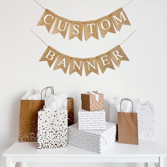 Custom Banner, Personalized Banner, Baby Shower Decorations, Birthday Party Decor, Bridal Shower Sign, Wedding Garland, Burlap Banner