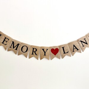 Memory Lane Banner, Graduation or Wedding Anniversary Party Decor, High School or College Reunion Decorations, Memory Lane Sign B1171
